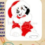 101 Dalmatians Christmas Applique Design 02 - Instant Download