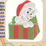 101 Dalmatians Christmas Fill Embroidery Design 01 - Instant Download