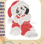 101 Dalmatians Christmas Fill Embroidery Design 02 - Instant Download