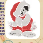 101 Dalmatians Christmas Fill Embroidery Design 03 - Instant Download