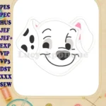 101 Dalmatians Puppies Head Applique Design 1 - Instant Download