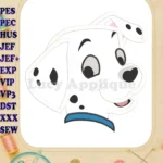 101 Dalmatians Puppies Head Applique Design 3 - Instant Download
