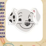 101 Dalmatians Puppies Head Filled Embroidery Design 1 - Instant Download