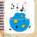 101 Dalmatians Puppies With Ball Applique Design - Instant Download