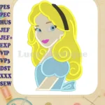 Alice in Wonderland Fill Machine Embroidery Design - Instant Download