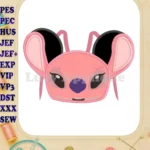 Angel Ears Lilo and Stitch Applique Embroidery Design - Instant Download