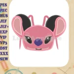 Angel Ears Lilo and Stitch Fill Machine Embroidery Design - Instant Download