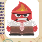 Anger Inside Out Fill Embroidery Design 01 - Instant Download