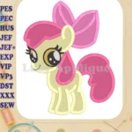 Apple Bloom My Little Pony Fill Machine Embroidery Design - Instant Download