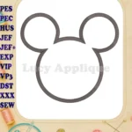 Applique Mickey Mouse 01 Embroidery Design - Instant Download