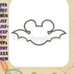 Applique Mickey Mouse 05 Embroidery Design - Instant Download