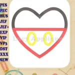 Applique Mickey Mouse 06 Embroidery Design - Instant Download