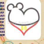 Applique Mickey Mouse 10 Embroidery Design - Instant Download