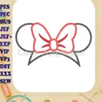 Applique Minnie Mouse 01 Embroidery Design - Instant Download