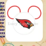 Arizona Cardinals Mickey Mouse Applique Embroidery Design - Instant Download