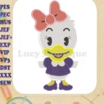 Baby Daisy Duck Fill Embroidery Design - Instant Download