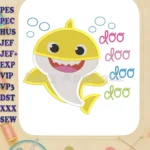 Baby Shark doo doo doo doo Fill Machine Embroidery Design - Instant Download