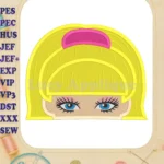 Barbie Fill Machine Embroidery Design - Instant Download