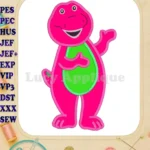 Barney Dinosaur Applique 03 Embroidery Design - Instant Download