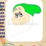 Bashful Snow White Applique Design - Instant Download