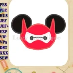 Baymax Ears Big Hero Mickey Mouse Applique Design - Instant Download
