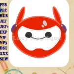 Baymax Emoji Applique Embroidery Design - Instant Download