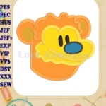 Bear in the Big Blue House Head Applique Design - Instant Download