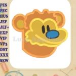 Bear in the Big Blue House Head Filled Embroidery Design - Instant Download