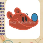 Bear in the Big Blue House Ojo Head Filled Embroidery Design 01 - Instant Download