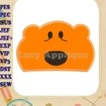 Bear in the Big Blue House Peeker Applique Design - Instant Download