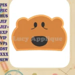 Bear in the Big Blue House Peeker Filled Embroidery Design - Instant Download