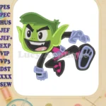 Beast Boy Teen Titans Go Fill Embroidery Design - Instant Download