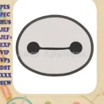 Big Hero 6 Head Filled Embroidery Design 1 - Instant Download