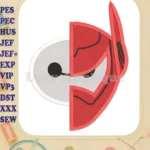 Big Hero 6 Head Filled Embroidery Design 2 - Instant Download