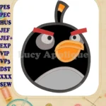 Bomb Angry Birds Applique Embroidery Design - Instant Download