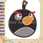 Bomb Angry Birds Fill Machine Embroidery Design - Instant Download