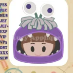Boo Monsters Inc Emoji Fill Embroidery Design - Instant Download