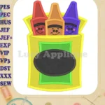 Box of Crayons Fill Machine Embroidery Design - Instant Download