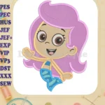 Bubble Guppies Molly Fill Machine Embroidery Design - Instant Download