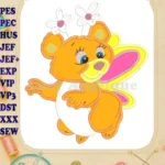Butterbear The Wuzzles Applique Design 01 - Instant Download