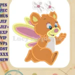 Butterbear The Wuzzles Fill Embroidery Design 02 - Instant Download