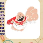 Captain Underpants Applique 03 Embroidery Design - Instant Download