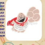 Captain Underpants Fill Machine 03 Embroidery Design - Instant Download