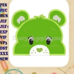 Care Bear Head Applique Embroidery Design - Instant Download