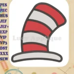 Cat in the Hat Fill Machine Embroidery Design - Instant Download