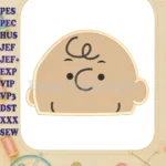 Charlie Brown Peanuts Head Fill Machine Embroidery Design - Instant Download