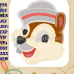 Chip and Dale Applique Embroidery Design - Instant Download