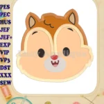 Chip and Dale Head Applique Design 1 - Instant Download