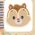 Chip and Dale Head Filled Embroidery Design 1 - Instant Download