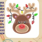 Christmas Reindeer Fill Machine Embroidery Design - Instant Download